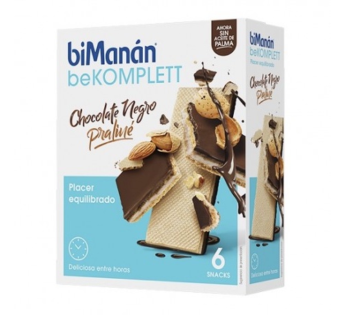 Bimanan bekomplett snack barquillo (chocolate negro-praline 6 u x 20 g)