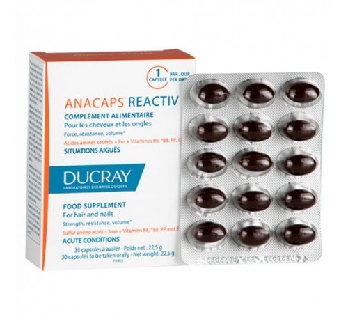 Anacaps reactiv cabello y uñas - ducray (30 capsulas)