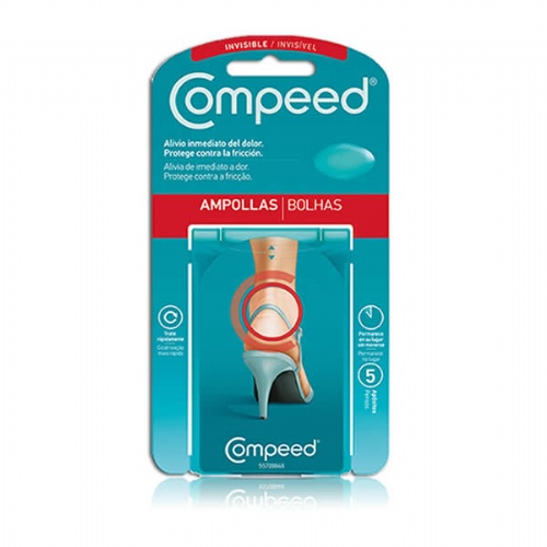 Compeed aposito hidrocoloide - ampollas invisibles (5 apositos)