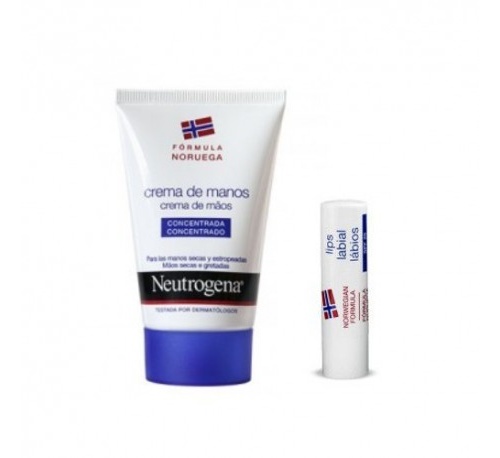 Neutrogena crema de manos concentrada +  stick labial spf 20 (pack 50 ml + 4.8 g)