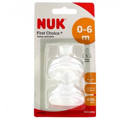 Tetina silicona - nuk first choice (alimento t-1 l 2 u)