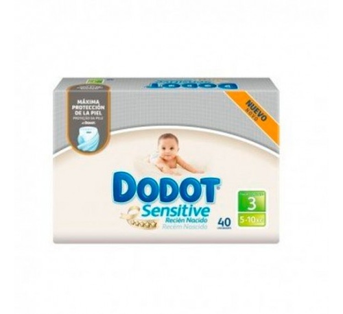 Pañal infantil - dodot sensitive recien nacido (t- 3  5-10 kg 40 u)