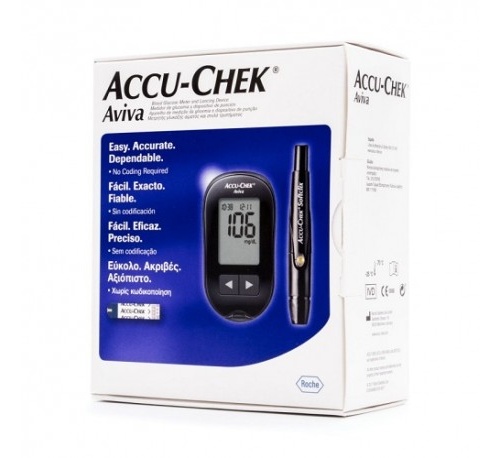 Glucometro medidor - accu-chek aviva (medidor + pinchador)