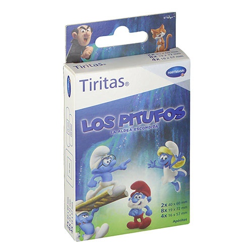 Tiritas aposito adhesivo (pitufos 3 tamaños 14 tiritas)