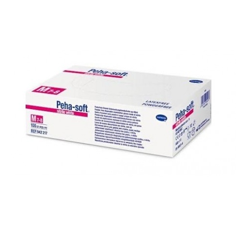 Guantes de nitrilo desechables - peha-soft nitrile (100 unidades talla m white)