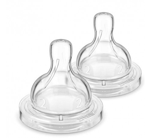 Tetina silicona flujo lento - avent philips (+ 1 m 2 tetinas)