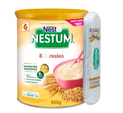 Nestle nestum 8 cereales con cuchara (650 g)