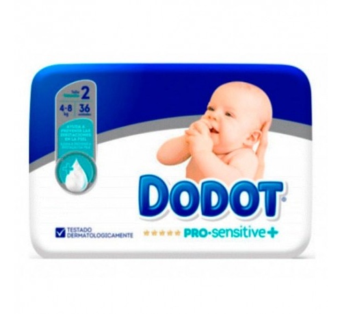 Pañal infantil - dodot pro sensitive (t- 2 4-8 kg 36 u)