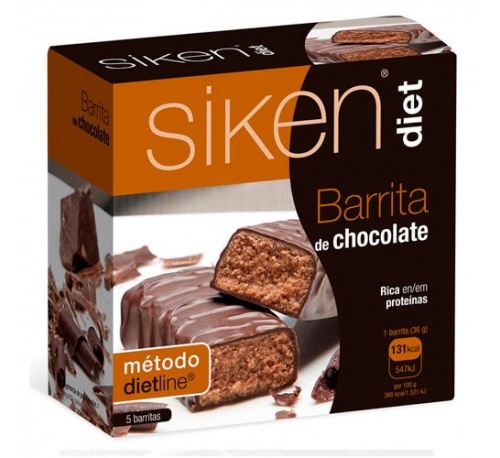 Siken diet barrita chocolate (5 barritas 36 g)