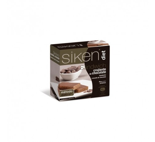 Siken diet sandwich crujiente de chocolate (6 u)