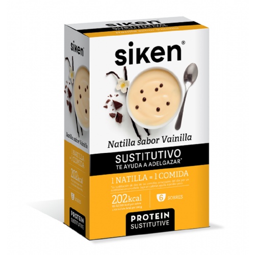 Siken protein sustitutive natilla (vainilla 6 sobres)