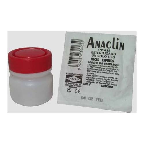 Envase recogida heces y esputos - anaclin (65 ml)