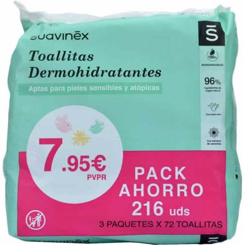 Suavinex pack ahorro toallitas 216u