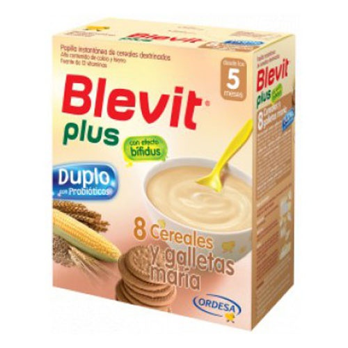 Blevit plus 8 cereales y galletas (2 u x 300 g)