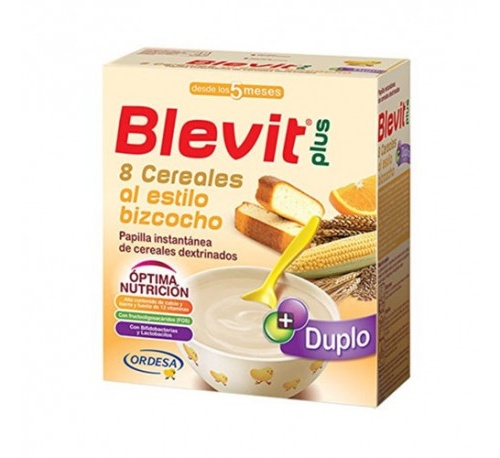 Blevit plus duplo 8 cereales bizcocho y naranja (600 g)