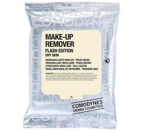 Comodynes convenient cosmetics - make up remover sensitive & dry skin (20 toallitas)