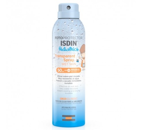 Fotoprotector isdin spf-50 pediatrics spray transparent wet (250 ml)