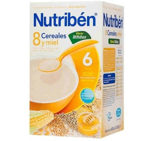 Papilla nutriben 8 cereales y miel digest (600 g)