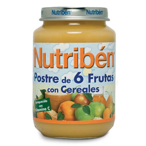 Nutriben postre de 6 frutas con cereales (potito junior 200 g)