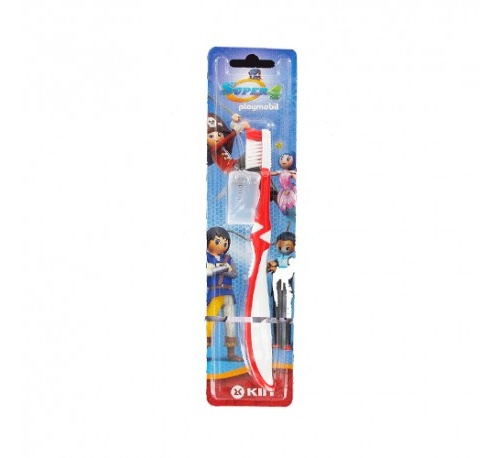 Cepillo dental infantil - kin (playmobil super 4)