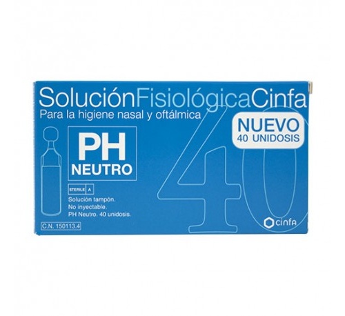 Cinfa solucion fisiologica (monodosis 5 ml 40 u)