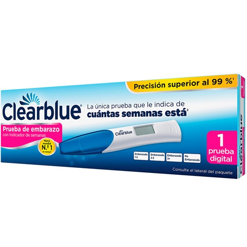 Clearblue prueba digital test de embarazo - indicador de semanas (1 prueba)