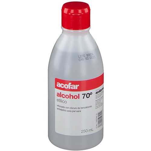 Alcohol 70º - acofar (1 frasco 250 ml)