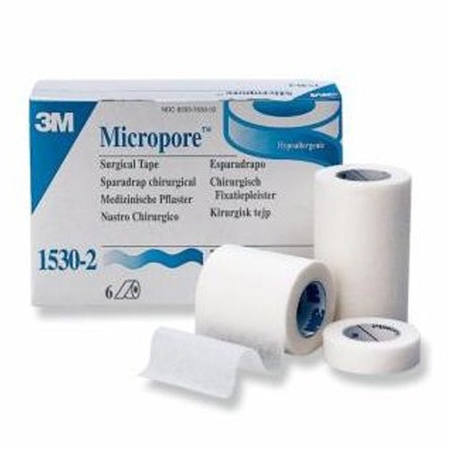 Esparadrapo hipoalergico - micropore (papel blanco portar 7.5  m x 2.5 cm)