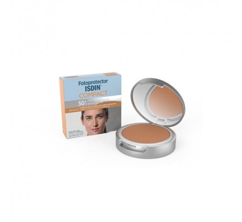 Fotoprotector isdin compact spf-50+ - maquillaje compacto oil-free (bronce 10 g)