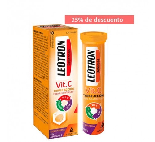 Leotron vitamina c (18 comprimidos efervescentes)