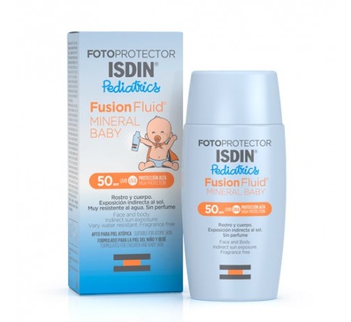 Isdin fotoprotector pediatrics fusion fluid mineral baby spf 50 (1 frasco 50 ml)