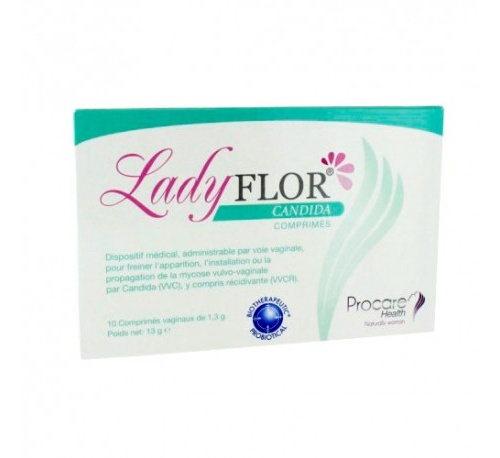 Lady flor candida comprimidos vaginales (10 comprimidos)