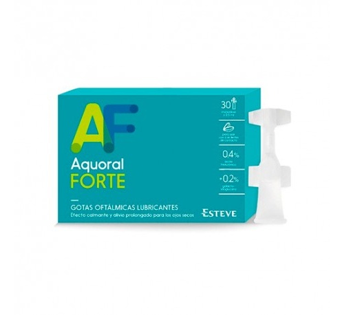 Aquoral forte - gotas oftalmicas lubricantes esteriles (0.5 ml 30 monodosis)