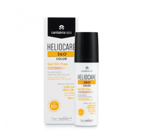 Heliocare 360º spf 50+ color gel oil-free - protector solar (beige 50 ml)