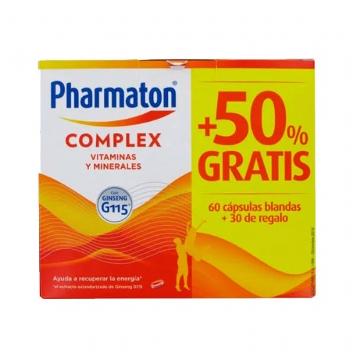 Pharmaton complex (60 + 30 capsulas pack promocional)