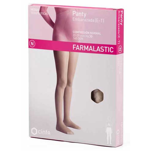 Panty comp normal 140 den embarazada - farmalastic (beige t- egde)