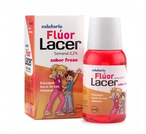 Lacer colutorio fluor semanal 0,2 % (fresa 100 ml)