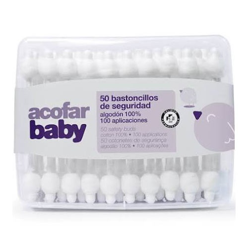 Bastoncillos oidos acofarbaby de seguridad (50 u)