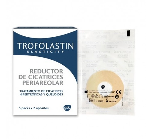 Trofolastin reductor de cicatrices periareolar (3 blister 2 apositos)