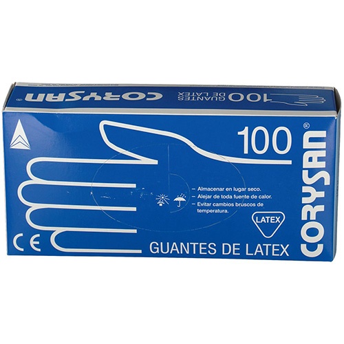 Guantes de latex - corysan (100 unidades talla grande)