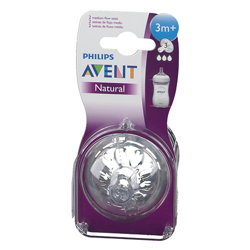 Tetina natural flujo medio - avent philips recien nacido (+ 0 m)