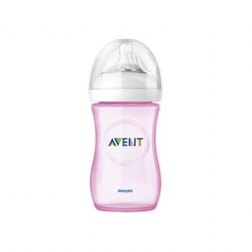 Biberon pp natural - philips avent (260 ml rosa)