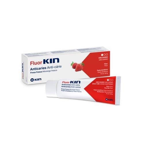 Fluor kin anticaries pasta dentifrica (1 envase 75 ml sabor fresa fresca)