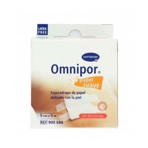 Esparadrapo hipoalergico - omnipor papel (1 unidad 5 m x 5 cm)