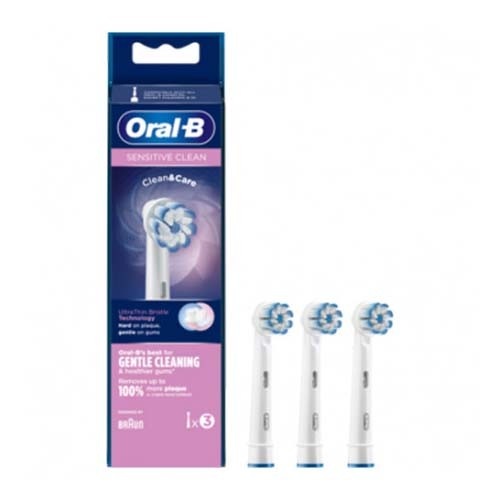 Cepillo dental electrico recargable - oral-b sensitive clean (recambio 3 unidades)