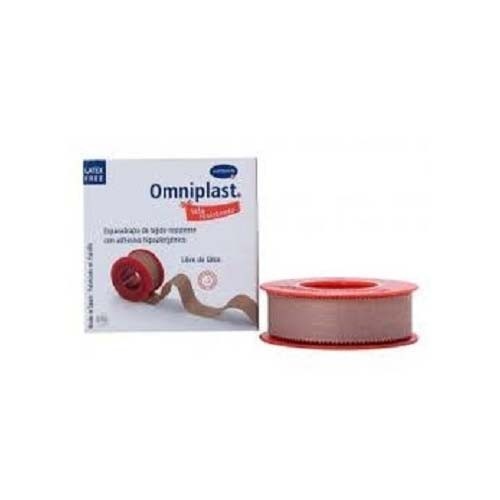 Esparadrapo hipoalergico - omniplast tejido resistente (1 unidad 5 m x 1,25 cm)