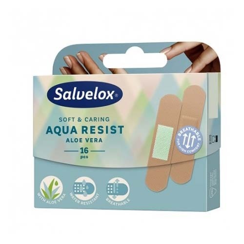 Salvelox aqua resist - aposito adhesivo aloe vera (16 apositos 72 mm x 19 mm)