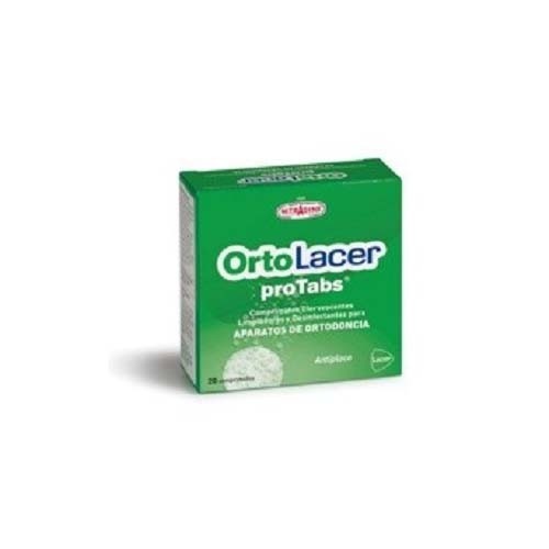 Ortolacer protabs comp - limpiador y desinfect aparato de ortodoncia (20 comprimidos)