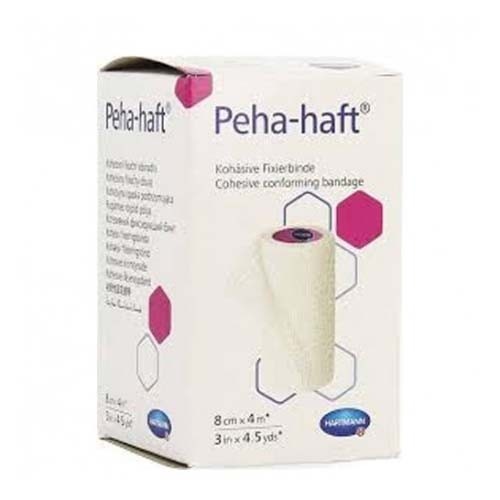 Venda elastica cohesiva - peha-haft latex free (1 unidad 4 m x 8 cm)