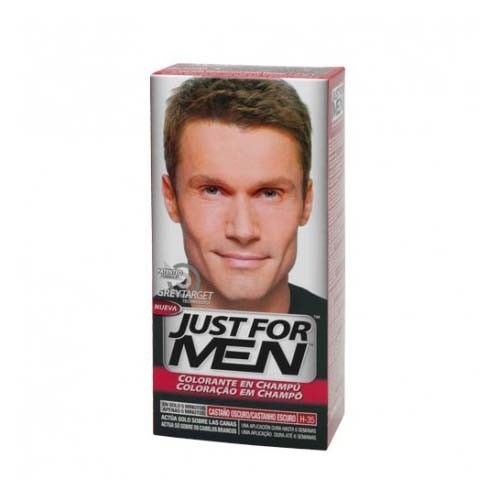 Just for men - champu colorante (1 envase 66 ml tono castaño oscuro)